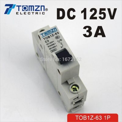 1p 3a dc 125v interruptor mcb c curva