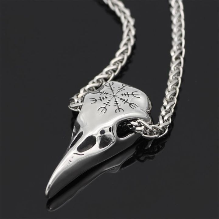 hunshipengshengshangmao-seusuk-crow-pendant-rune-amulet-mens-necklace-jewelry