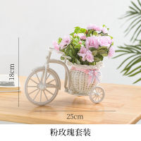 Artificial Plant Flower Within Pot By Bike Planter Garden Decor Small Potted Flower In Bicycle For Home Wedding Party Decoration
