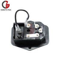 3 In 1 Push Toggle Switch Socket Plug Fuse On-Off 3 Terminal Ac Power Socket Dengan Pemegang Sekering