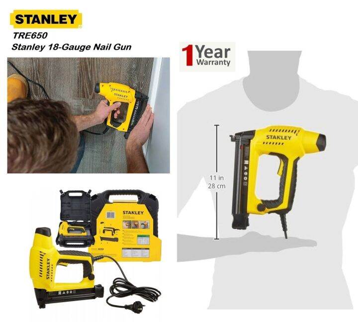 Stanley TRE650 18Gauge (1532mm) Electric BradNailer Gun Lazada