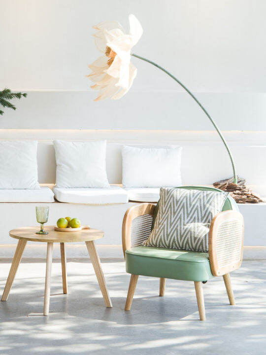 2023 single log wind technology cloth coffee shop sofa chair online