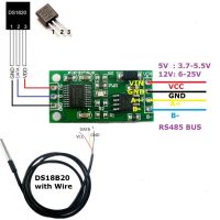 บอร์ดเซ็นเซอร์อุณหภูมิ Dc 3.7-25V Rs232 Rs485 Ds18b20 Ttl Modbus Rtu