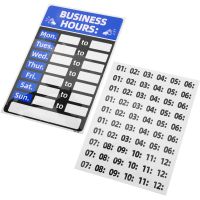 Business Sign Letter Sticker Shop Hours Open Signs Suite Pvc Changeable Glass Door Closed Restaurants