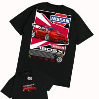 KARIMAKE ID Kaos T Shirt NISSAN 180SX JDM LEGEND Kaos Otomotif - V1 HITAM, S