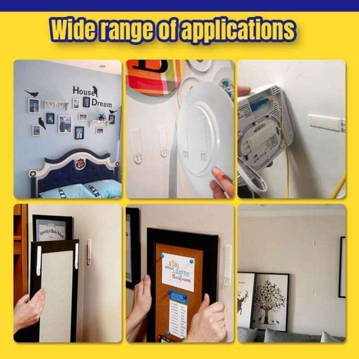 4-8-12pcs-picture-photo-frame-adhesive-tape-wall-sticker-magic-clasp-hooks-hanging-strips-clasp-sticker-hanging-frame-accessories