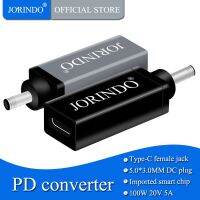 JORINDO Type-C female plug to DC5.0*3.0MM with pin Notebook computer fast charging 100W converter，USB C to DC5010