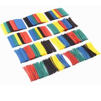 410Pcs Multicolor Heat Shrink Tubing 2:1 Halogen-Free 10Sizes Wrap Sleeving Wire Cable Shrinkable Tube 5 Color Kits Set Cable Management