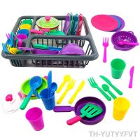 Simulation Tableware Housekeeping Toys Creative Color Knife Fork Spoon Plate Kitchenware Kitchen Game Pretend Play Children Toys