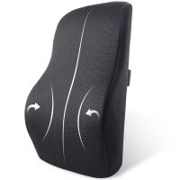 Lumbar Support Pillow for Car Seat comes with Removable Washable Cover and Firm Insert to to Ease Lower Back Pain Black 1PCS