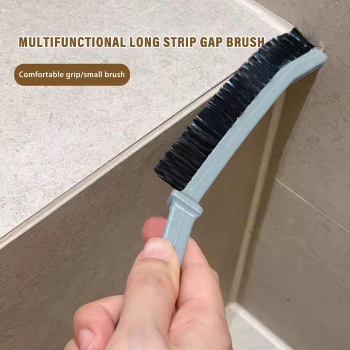 Keepwarm 2023 2Pcs Dead-end Deep Cleaner Multi-purpose Window Cove  Scrubbing Tool Tile Dirt Thin Brush Household Crevice Cleaning Brush Long  Handle Nylon Sink Brush