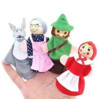 【ของเล่นตุ๊กตา】 Little Red Riding Hood and Wolf Fairy Finger Puppet Plush Toys Child Baby Favor Dolls Tell Storys Props Boys Girls Finger Puppet