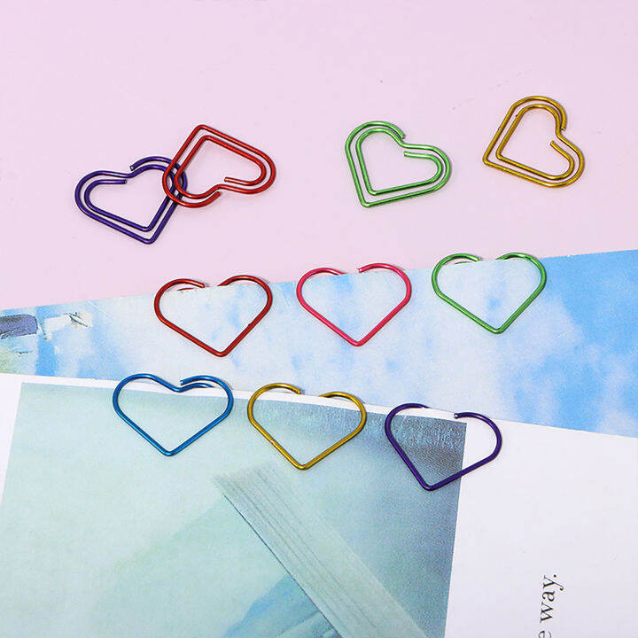 50-pieces-multicolor-heart-shaped-love-paperclips-metal-paper-clips-school-office-supplies-50-pieces