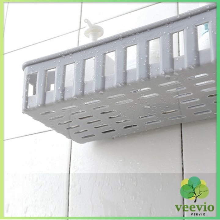 veevio-ตะกร้าวางของติดผนัง-ชั้นวางของเอนกประสงค์-ชั้นวางแขมพู-ตะกร้าเก็บของ-ชั้นวาง-bathroom-basket
