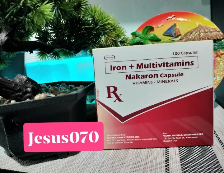 NAKARON (Ferrous Fumarate + Folic Acid + Vit B2 + B12) 100 Capsules