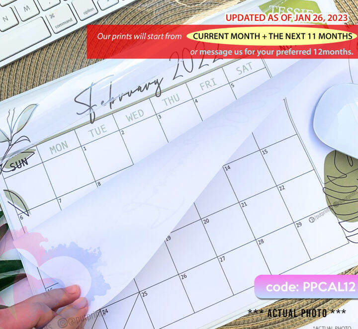 Plantita / Plantito Flat Desk Calendar FREE name for gifts or personal ...