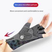 Giyo Half Finger Anti-slip Cycling Gloves Luminous Fingerless Gloves Bicycle Mitten Silicone Palm Summer Gloves Bike Equipment