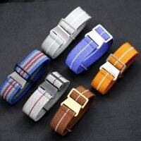 Colorful Parachute France MN 22 20 18MM Elastic Nylon Outdoor Watch Sports Retro NATO Strap 【JYUE】