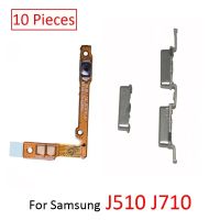 10ปุ่มเปิดปิดเครื่องโค้งสำหรับ Samsung J5 J7โลหะ2016 J510 J510F J510FN J710 J710F J710FN กรอบโทรศัพท์เปิดสายเคเบิ้ลหลักปริมาณปิด