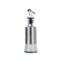 Stainless Steel Leak-Proof Soy Sauce Vinegar Oil Cruet Storage Dispenser Seasoning Glass Bottle