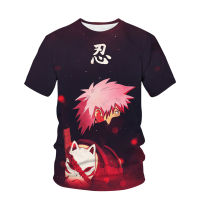 Boys Naruto Wind Transmission Anti Village Symbol เสื้อยืดผู้ชาย Uzumaki Animation เสื้อยืดชาย Naruto Running T-Shirt