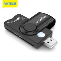 Rocketek CR310 USB ซิมการ์ด TF สมาร์ทเครื่องอ่านการ์ด2.0เครื่องอ่านการ์ดอะแดปเตอร์สำหรับคอมพิวเตอร์