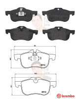 P52 017B ผ้าเบรก F (แท้ BREMBO รุ่น Black) MG6 ปี09-&amp;gt;