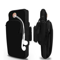 ㍿◐▣ Sports ArmbandExercise Workout Running Double Pockets Universal Smartphone Waterproof Arm Bag with Earphone Hole for iPhone X 8