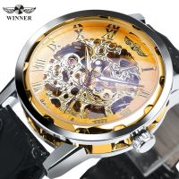 WINNER Watch Mechanical Mens Watches Top Brand Luxury 2021 Leather Skeleton Dropshipping 2020 Best Selling Products Horloges