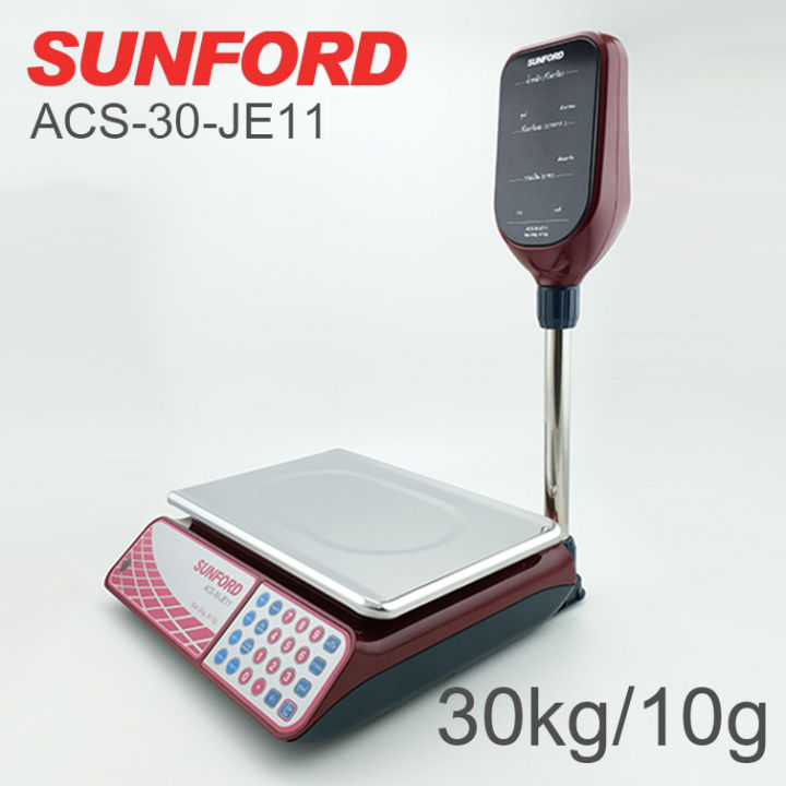 เครื่องชั่งดิจิตอล-เครื่องชั่งน้ำหนัก-กิโล-sunford-acs-je11-30-กิโลกรัม-คำนวณค่าสินค้า-คำนวณเงินรับ-เงินทอน-โดยอัตโนมัติ-รับประกันศูนย์-3-ปี