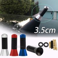 ✣⊙ 3.5cm Car Roof Antenna Enhanced Signal FM/AM Carbon Fiber Auto Universal with Screws Car Antenna Mini Short Vehicle Accessories