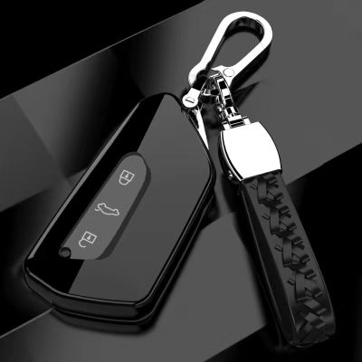 YCHIC TPU + PC ฝาครอบกุญแจโฟล์คสวาเก้น,จี้พวงกุญแจโลหะอัลลอย Volkswagen,ที่ใส่กุญแจ,แหวนพวงกุญแจ,Keyfob เคสสำหรับ Volkswagen กอล์ฟ8 Id4x Cropz