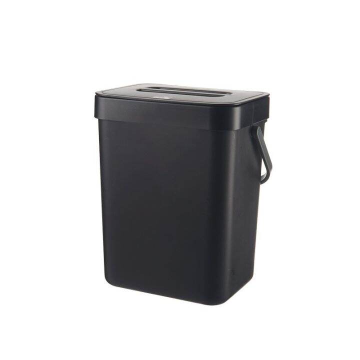 Kitchen Trash Bin Wall Hanging Garbage Can 3L 5L Compost Bin With Lid