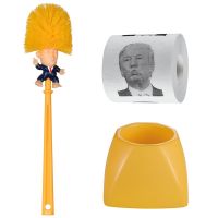 ﹍﹍ Creative Toilet Brush Make Joke Toilet Paper Great Funny Gift Donald Trump Toilet Bowl Pets Brush Presidential Gifts for Friends