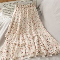 แฟชั่น {Summer skirt} สำหรับผู้หญิงผ้าชีฟองกระโปรงลายดอกไม้เกาหลีฤดูร้อน-2023 Aliexpress