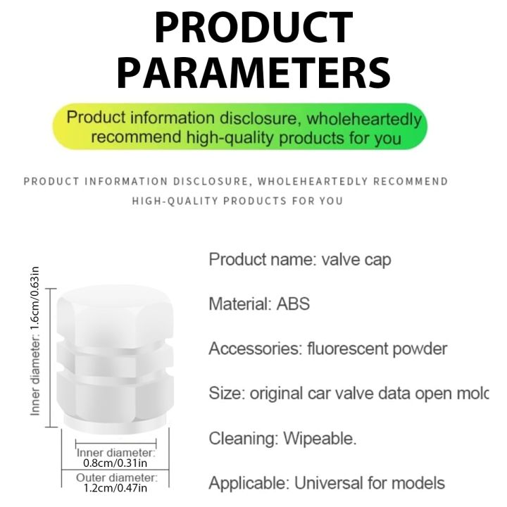 ดุมล้อจุกวาล์วรถยนต์ยางรถยนต์เรืองแสงกันฝุ่นที่คลุมหัวฉีดขอบยางก้านจักรยานจักรยานยนต์สำหรับตกแต่ง12ชิ้น