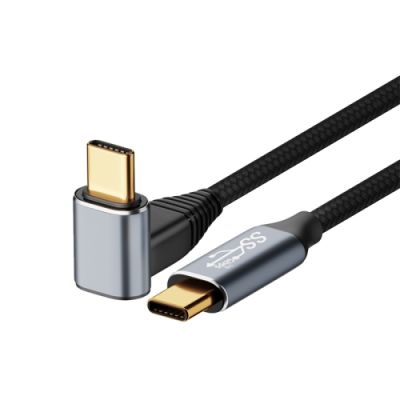 Sunsky Gen2ตั้งโต๊ะไอน้ำ100W USB-C/ชนิด-C ตัวผู้ไปยัง USB-C/Type-C ตัวผู้โค้งสเตอริโอสายข้อมูล