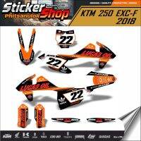 สติ๊กเกอร์ติดรถ วิบาก เอ็นดูโร่ รุ่น KTM 250 EXC-F 2018 2018 No.8