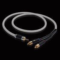 Hifi 3.5mm to 2RCA Cable Hi-end Copper and Silver-plated 3.5 Aux to Dual RCA Audio Cable