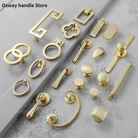 Handles Drawer Cabinet Furniture Kitchen Handles for Cabinet Knob Door Drawer Furniture Kitchen Golden Single Hole Rings Knob