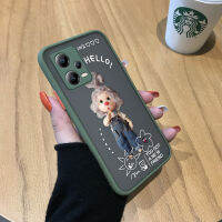 GGK เคสโทรศัพท์ Xiaomi Redmi โน๊ต12 5G Xiaomi Poco X5 5G ลายการ์ตูนน่ารักผมสั้นเด็กผู้หญิงมีน้ำค้างแข็งโปร่งใสแข็งกันกระแทกฝาครอบหลังเต็มรูปแบบเคสป้องกันกล้อง