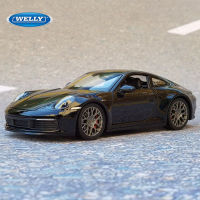 Welly 1:24ปอร์เช่911 4วินาทีล้อแม็กรถสปอร์ตรุ่น D Iecast โลหะของเล่นยานพาหนะรถรุ่นจำลองสูงเด็กของเล่นของขวัญ