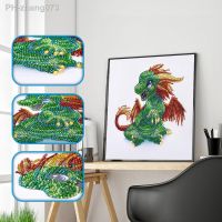 Special Shaped Diamond Painting Green Dragon DIY 5D Crystal Drill Diamond Embroidery Rhinestones Cross Stich kids gift