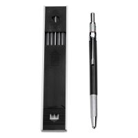 ♘✒ 2.0mm Mechanical Pencil Lead Pencil for Draft Drawing Carpenter Crafting Art Sketching with 12 Pcs Refill - Black