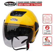 Mũ Bảo Hiểm 3 4 đầu GRO Helmet V2 có kính dài