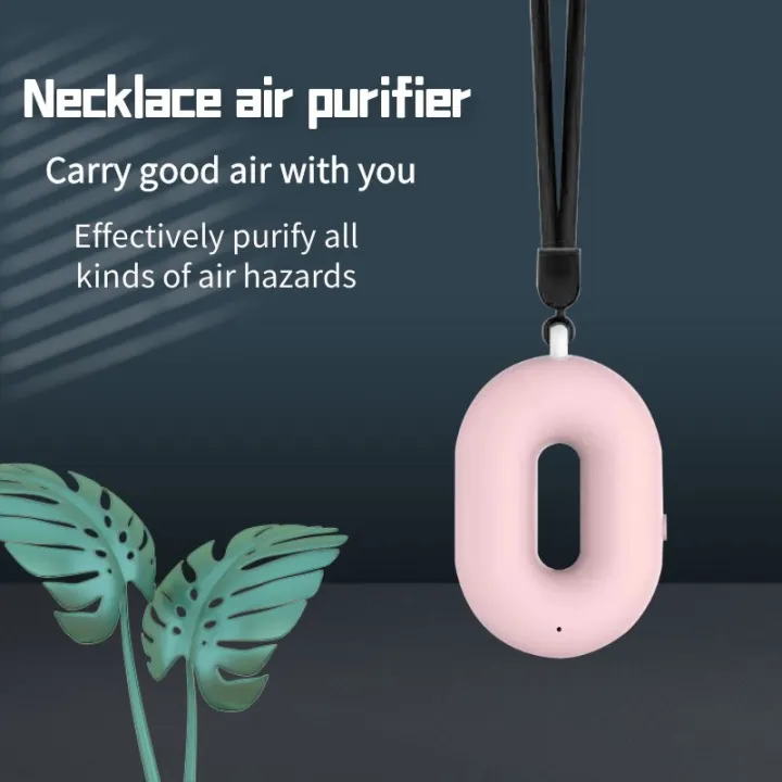 Wearable Air Purifier Necklace Personal Ionizer Portable USB Ioniser