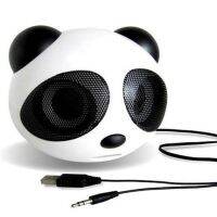 Mini Portable Panda Travel Speaker with 3.5mm USB Audio Jack Plug HIFI Sound Multimedia Speakers for Computer Laptop