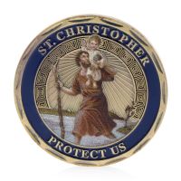 ข้อเสนอพิเศษ St.christopher นักบุญอุปถัมภ์ของนักเดินทางเหรียญที่ไม่ใช่สกุลเงินเหรียญที่ระลึกความท้าทาย W-Store Sep11_A