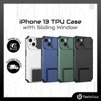 【Great. Cell phone case】 เคสโทรศัพท์ TPU พรีเมี่ยมสำหรับ Iphone 14 Pro Max Plus 13 Pro Max 11หน้าต่างเลื่อนและรองรับขาตั้ง