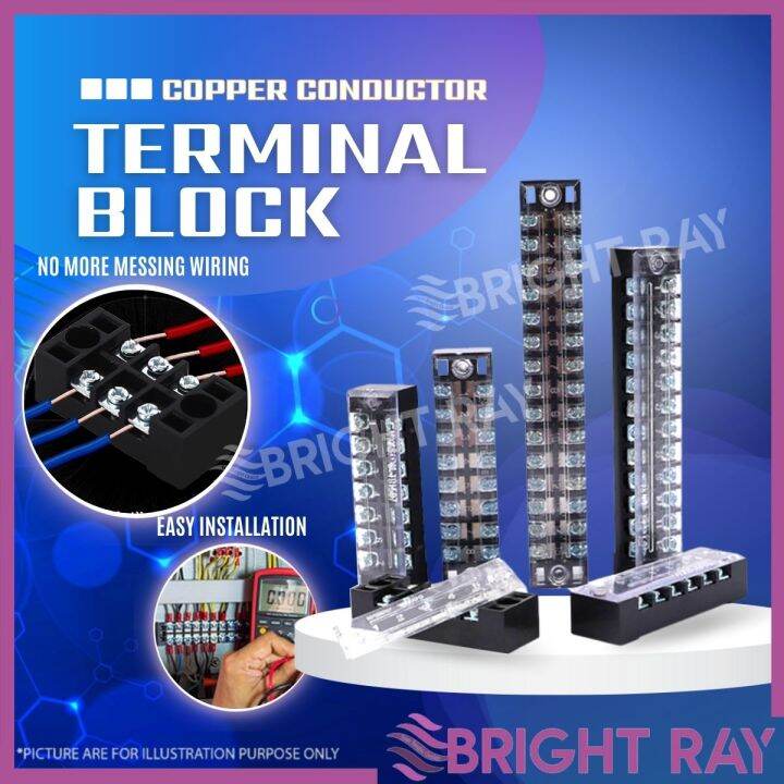 15A / 25A Terminal Block Wire Connector TB Bus Bar Dual Row Wire Amp